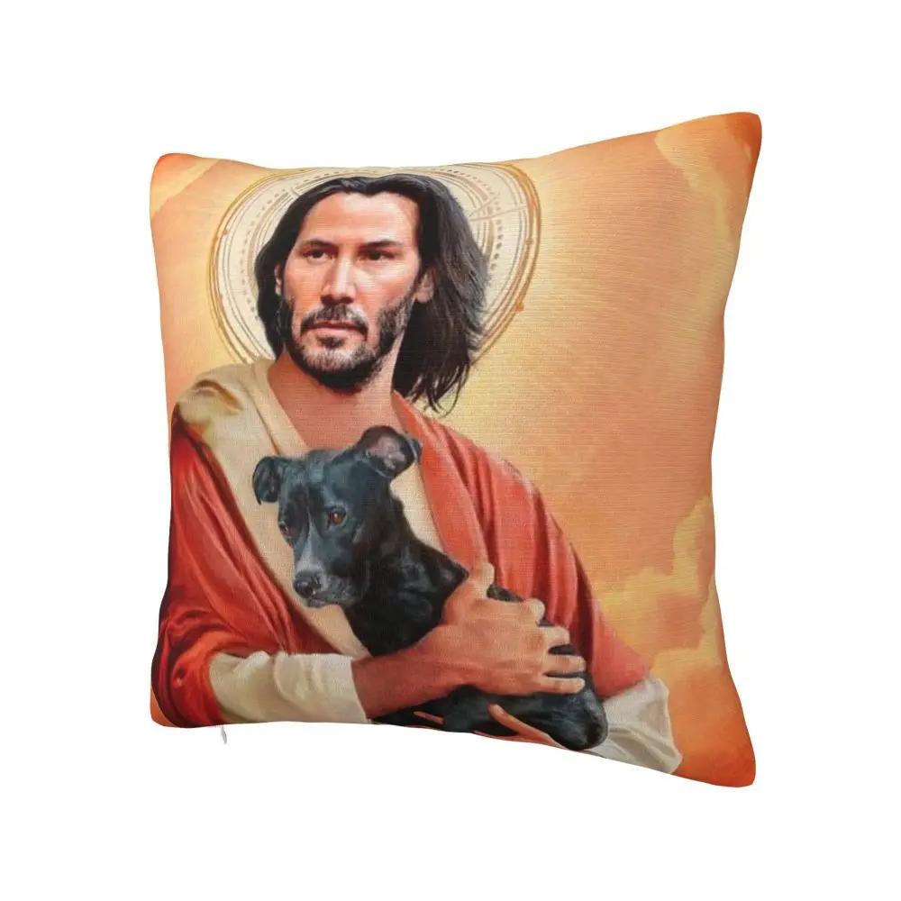 Keanu Reeves Lord Saviour Pillowcase Soft Polyester Cushion Cover Decorations Funny Jesus Pillow Case Cover Sofa Square