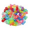 100 Pcs Plastic Colorful Clear Plastic Clip Colorful Transparent Plastic Clip  Home Office