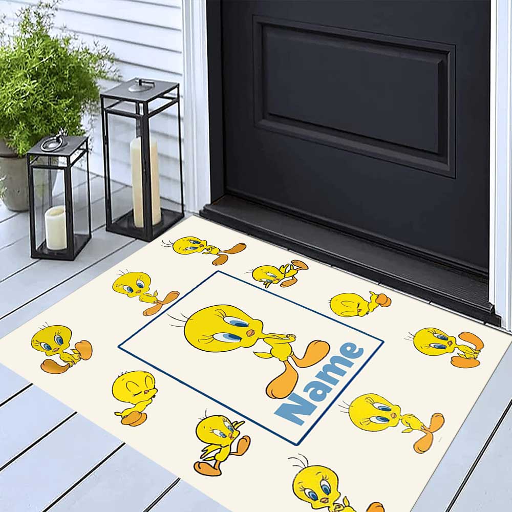 Warner Bros. Películas (7) Personaliza tu alfombra con nombre, cojín para silla de oficina, regalo para dormitorio sala de estar del hogar.