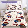 3pcs Duvet Cover Set (1*Duvet Cover + 2*Pillowcase, Without Core), Paddington Bear Print Soft All‑Season Bedding Set, Home Bedroom Decor Gift