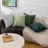 Housse de coussin décorative 45 x 45 cm en tissu côtelé avec ouverture dissimulée pour lit Chaise Siège de fenêtre Style