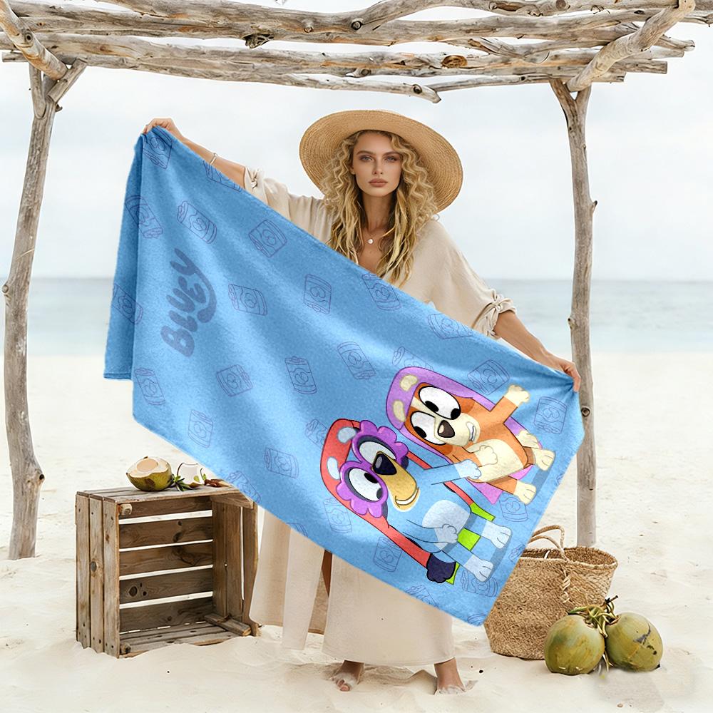 Merry Christmas Celebration Beach Towel Quick-Dry Soft Microfiber Comfortable Lightweight