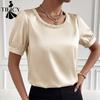Women's Fashion Casual Solid Color Print Summer Spring Short Sleeve O-Neck Bodysuits