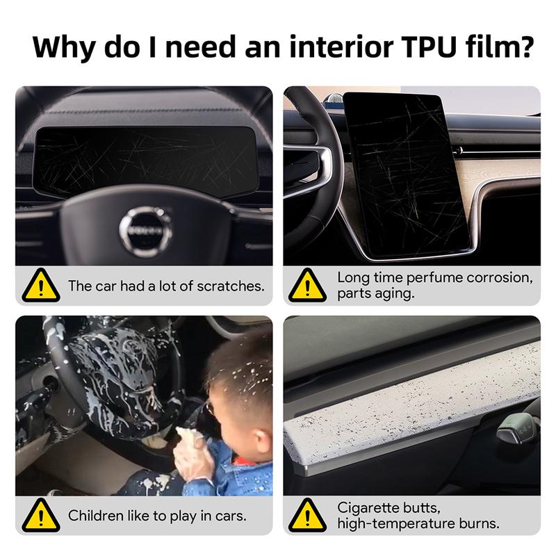 For Volvo EX90 2025 Polestar 3 Car Central Control Navigation trument Display Screen Protective Film Interior Sticker TPU PPF