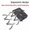 Jewelry pliers black and red 8-piece set pointed nose pliers 4.5-inch DIY handmade pliers multifunctional diagonal pliers mini p