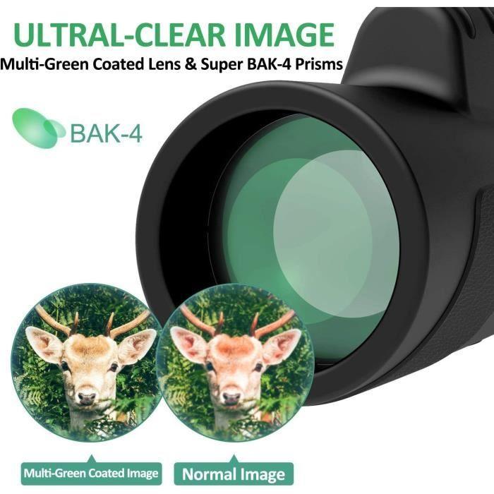 Télescope monoculaire - MONO - 40x60 - Vision nocturne - Étanche - BAK4