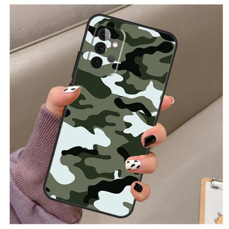 Green Camouflage Case For Samsung Galaxy A56 A16 A26 A36 A06 A52 A53 A33 A13 A34 A54 A14 A15 A35 A55 A22 A32