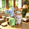 15cm Super Cute Animal Plush Pendant Mouse Fox Monkey Elephant Pig Rabbit Plush Doll Keychain Companion Doll Child Gift