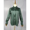 Foreign Trade Order R Home Smooth Satin Summer Refreshing Skin-friendly Texture Long Sleeve High Quality Breasted Commuter Top Shirts
