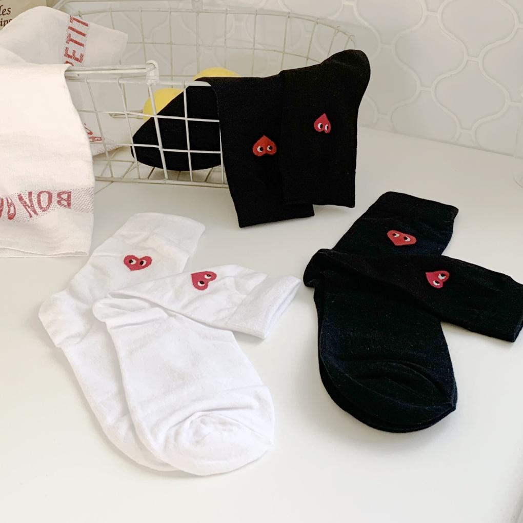 

10 pairs of men s peekaboo heart mid-calf socks 10 pairs of white