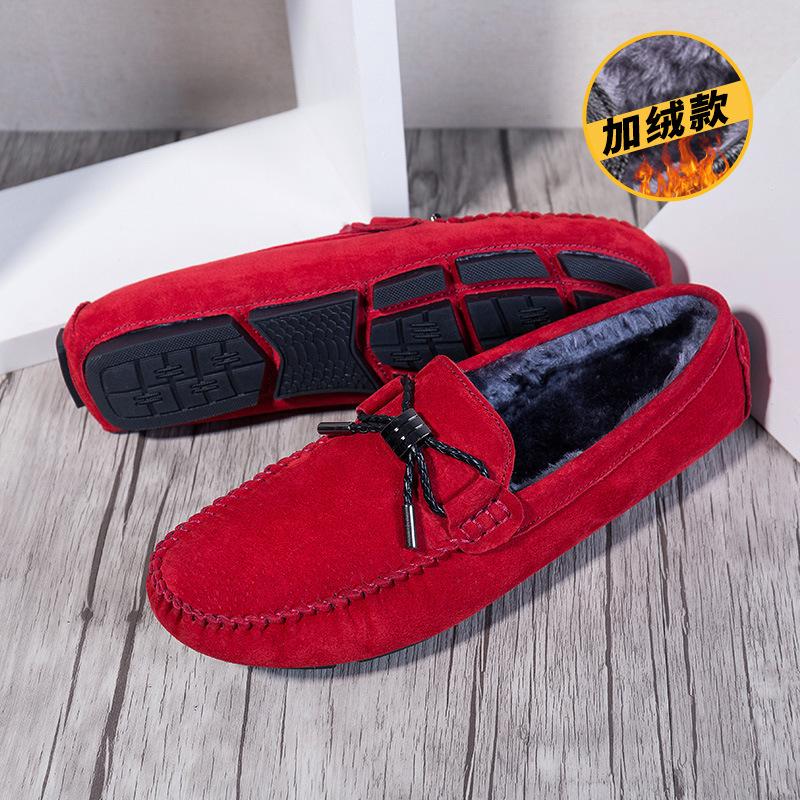 Autumn new leather Doudou shoes breathable lazy shoes personalized driving shoes