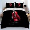 3-teiliges Bettwäsche-Set Rote Boxhandschuhe Boxer Kampf Bettwäsche-Set, Bettbezug Bett-Set Steppdecke Kissenbezug, King Queen Size Erwachsener