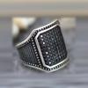 New Copper Plate Inlaid Zircon Ring for Men and Women