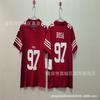 Youth Rugby Jersey Boys NFL San Francisco 49ers Eagles Team Fan Apparel Cotton Sportswear