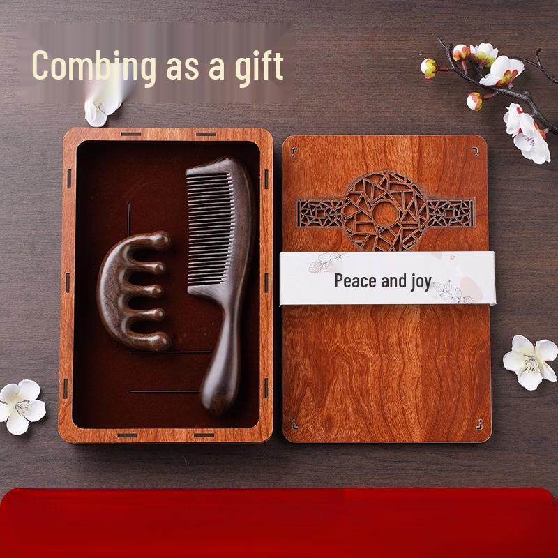 Beidouyang Natural Ebony Wood Massage Comb