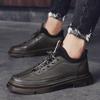 Men's Brogue Shoes Thick-soled shoes Boots Non-slip Men Casual Leather Shoes Fashion Sneakers Moccasins Male Footwear