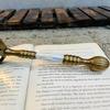 Antique  Magnifying Glass with Mother of Pearl Handle With Leather Belt