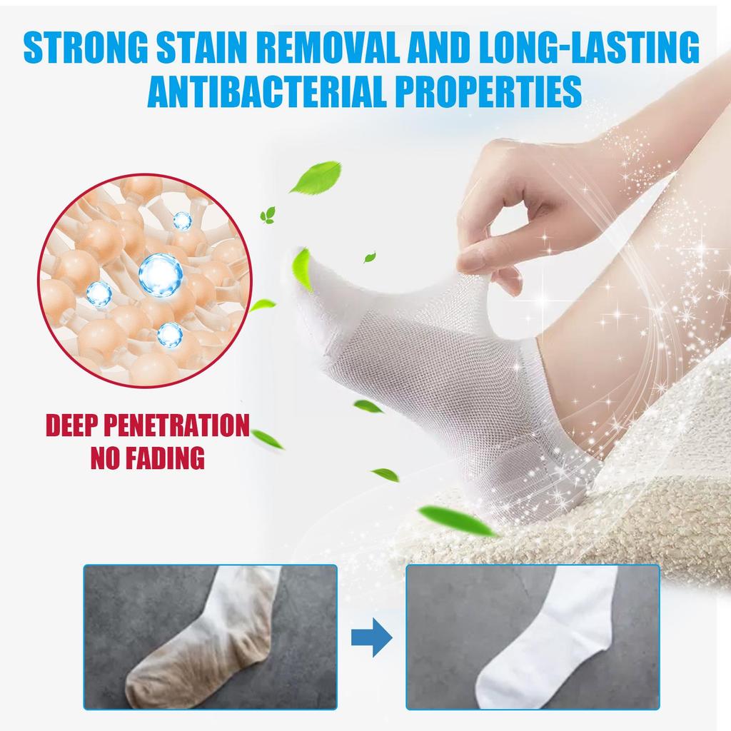 Jakehoe Sock Cleaning Tablets Gently Clean Socks of Stubborn Dirt, Stains and Odors with Multi-purpose Cleaning Tablets.