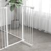 6 Panels Foldable Dog Playpen, Puppy Pen Crate with Door - White