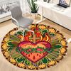 1pc Sacred Heart Carpet, Round Non Slip Durable Large Size Office Carpet, Suitable for Office