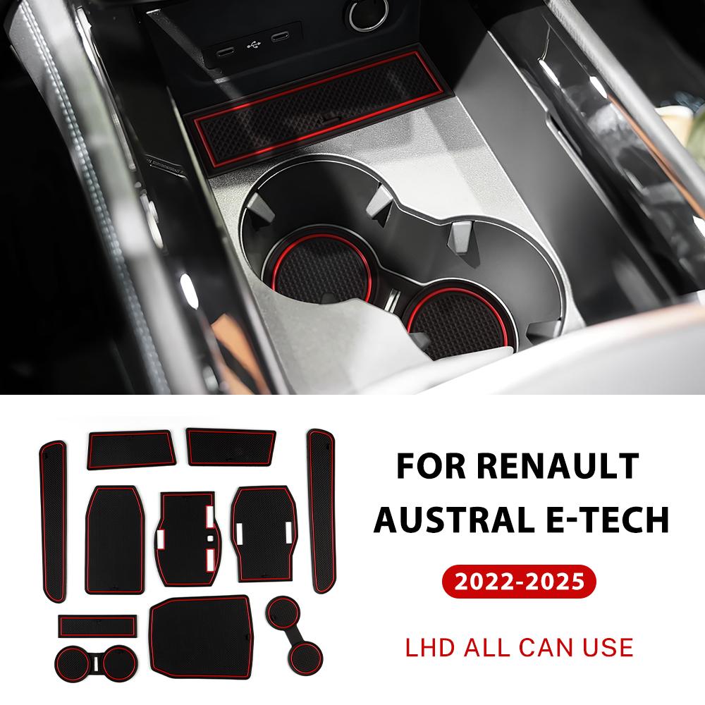 Car Door Groove Mat Anti-slip Slot Pad for Renault Austral E-Tech Hybrid 2022 2023 2024 2025 Auto Interior Trim Accessories