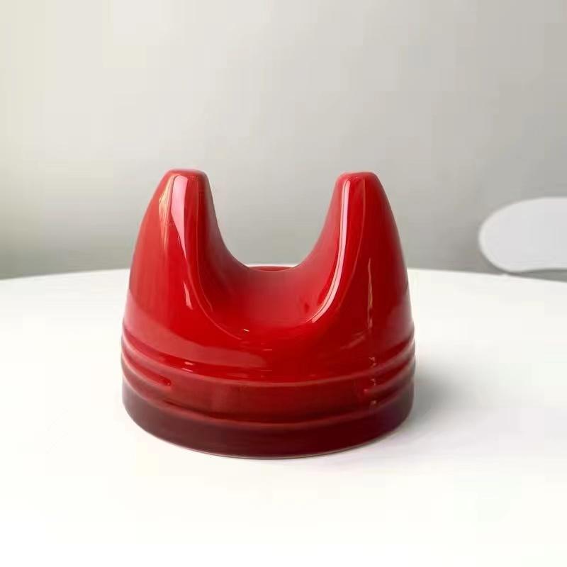 

Стильний Колір LE CREUSET Підставка для Кришок Каструль Тримач для Ложок Кухонне Зберігання Керамічна Підставка Тримач для Каструль Без Потрібного Свердління Кухонний Органайзер