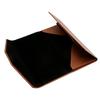 Triangular Folding Glasses Case High-Grade Leather Wood Box Plain Mirror Sunglasses Storage