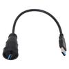 USB3.0 Water Proof Connector 0.3meter Length Snap On Type Straight Plug USB Male Panel Mount
