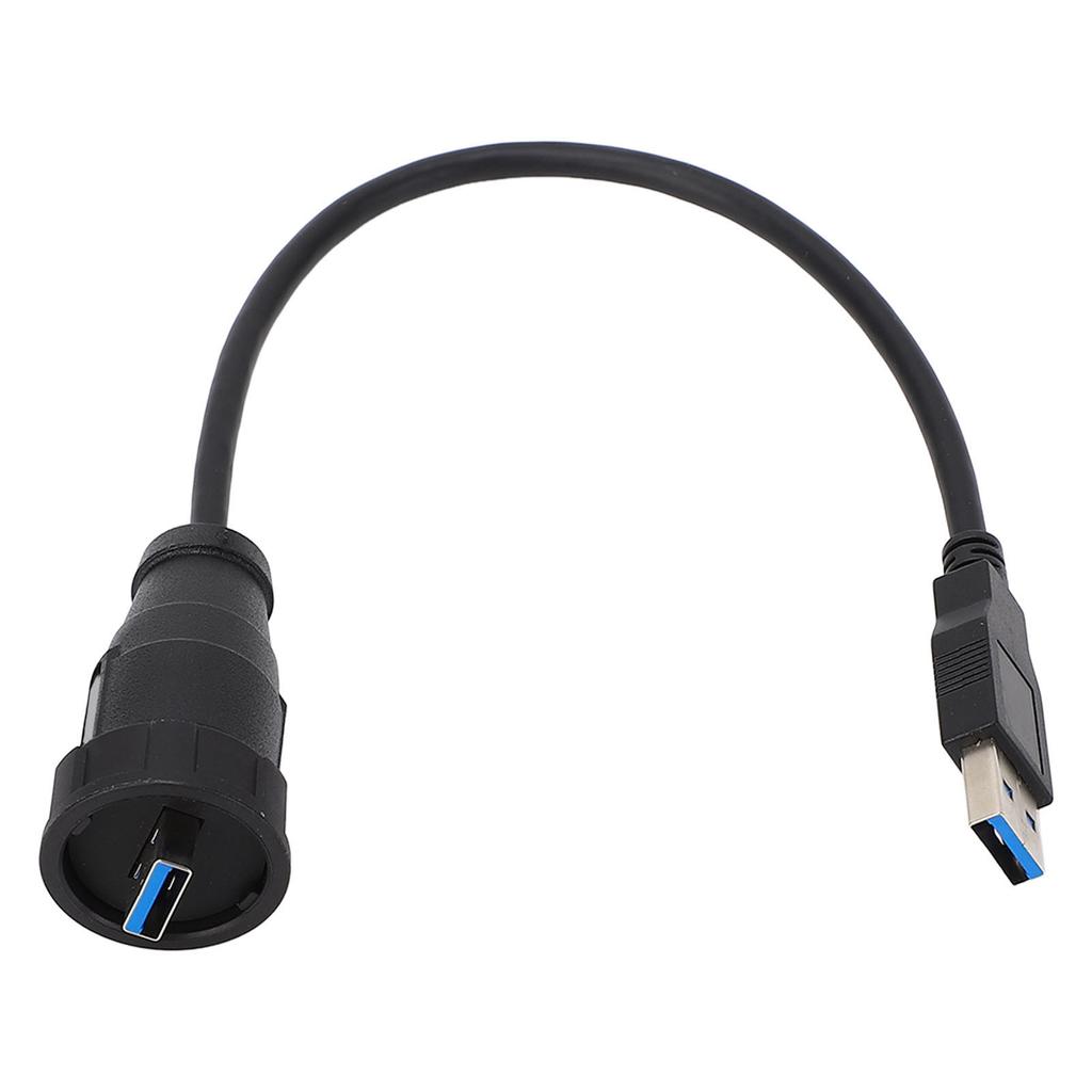 USB3.0 Water Proof Connector 0.3meter Length Snap On Type Straight Plug USB Male Panel Mount
