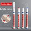 1/3/6Pcs Long Head Marker Pens 20mm Writing Carpenter Oil Markers Waterproof Construction Deep Hole Decoration Marker Pens