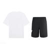 Li-Ning Letter Logo Print Round Neck Short Sleeve T-Shirt And Mid Waist Shorts Casual Sports Set Unisex sets AHSUB03-2+YKSV197-2