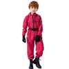 Squid Game Theme Cosplay Red Jumpsuit With Polyester Fabric For Girls Halloween Costume