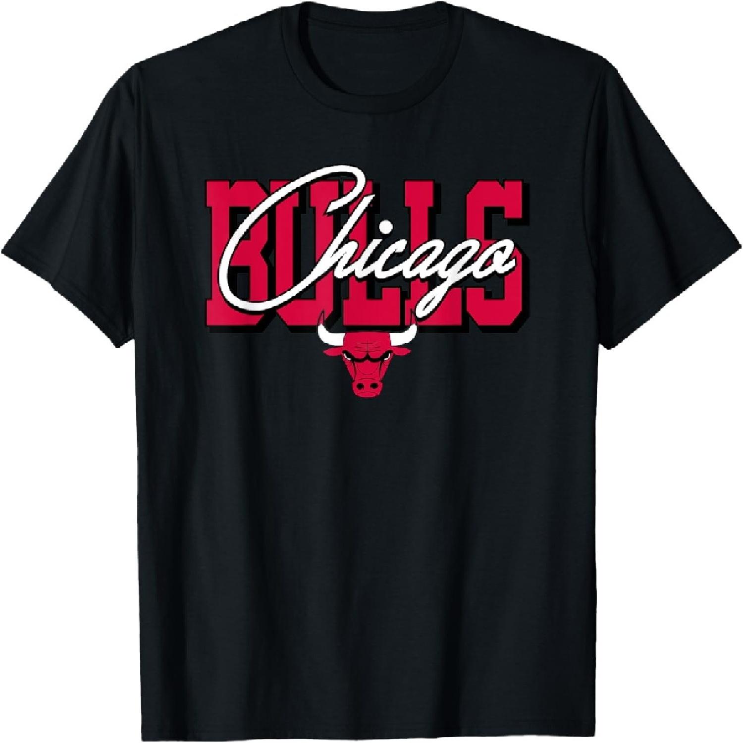 НБА - Футболка с надписью Chicago Bulls Blockletter XXXXXL разноцветный