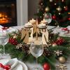 1/2/3Pcs Christmas Wooden Angel Candle Holder 4-Arm Candlestick Tealight Candle Stand Home Office Living Room Dining Table Centerpiece Decoration