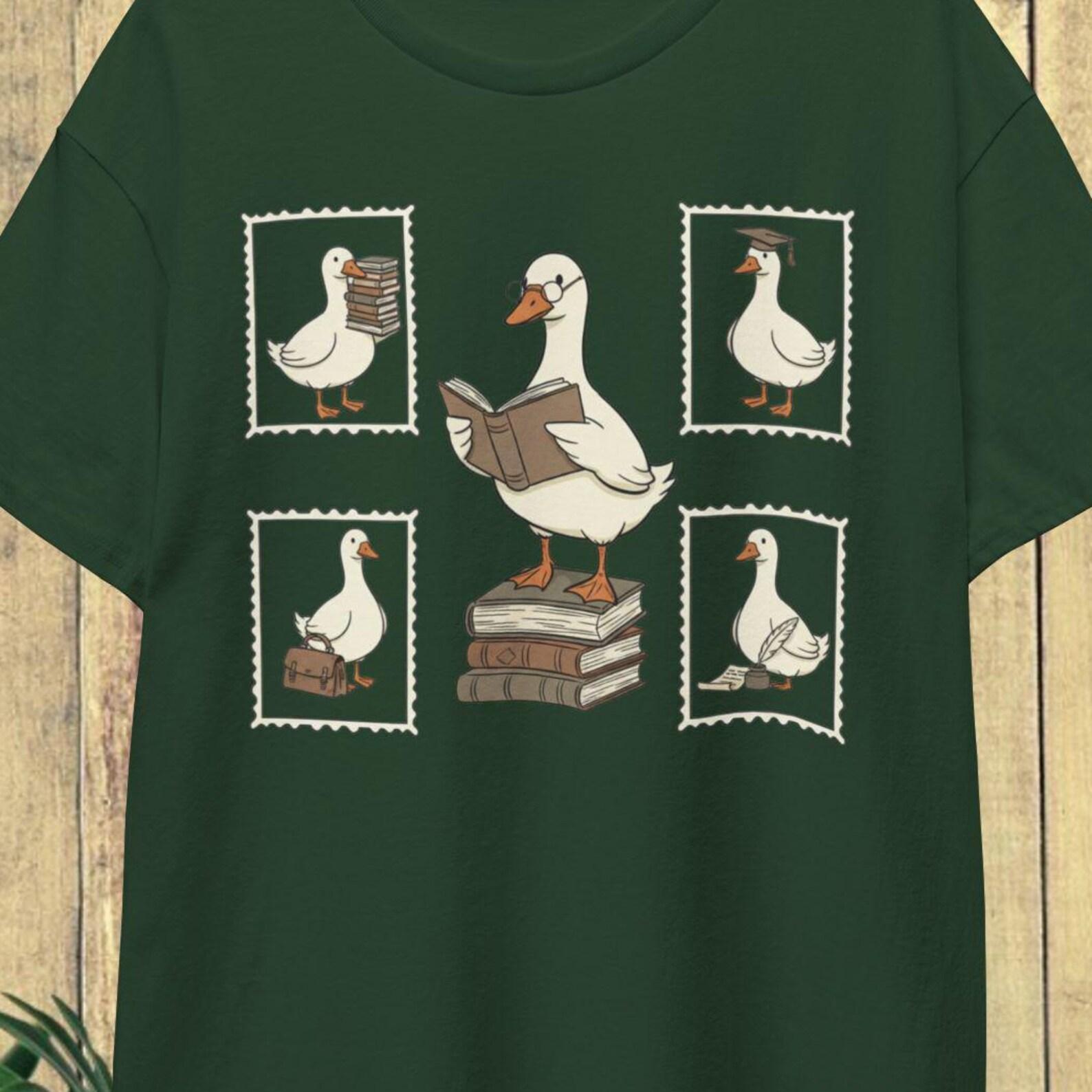 Silly Goose Library Shirt, Book Lover T shirt, Academic Goose Tee, Teacher Gift, Reading Tee, Librarian Shirt S