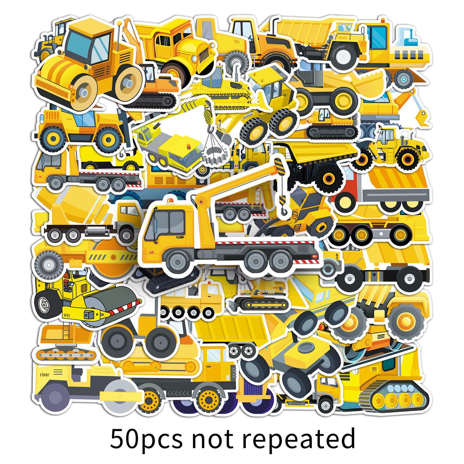 

50 Водонепроницаемых наклеек для строительной и транспортной техники для журналов, телефонов и стаканов для воды