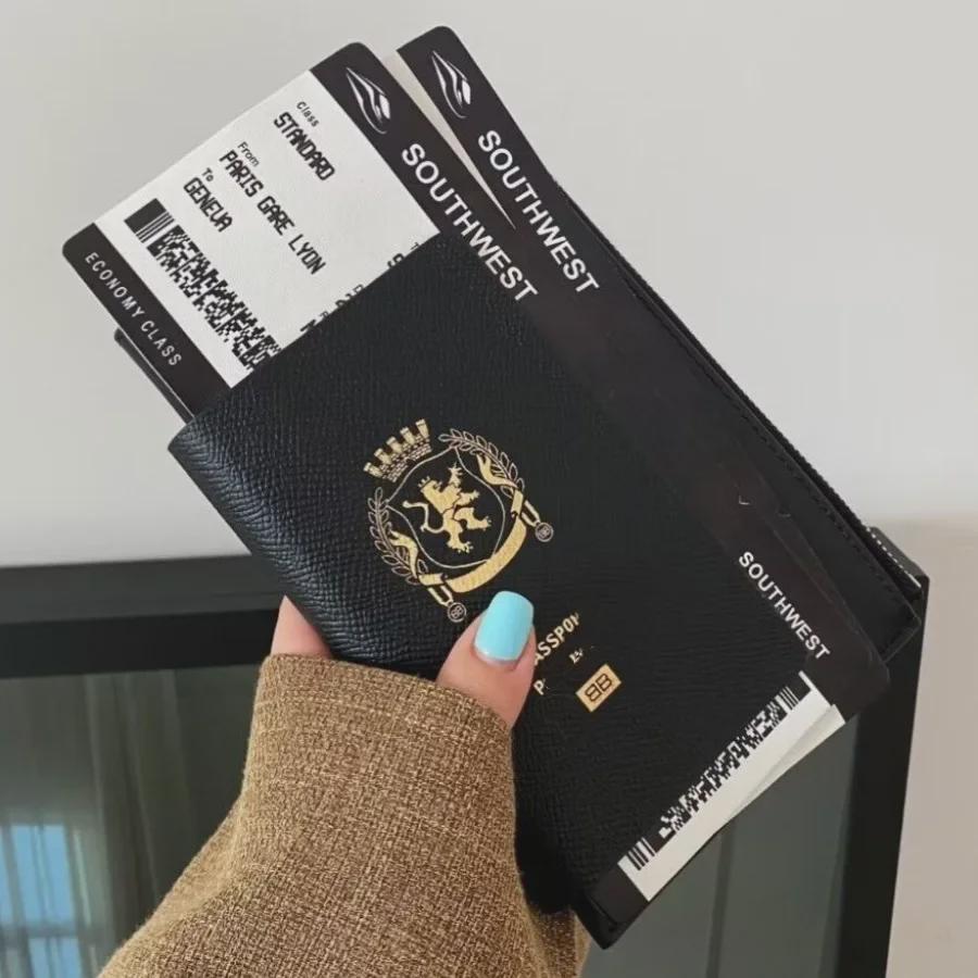 Bawang Tianxia 08 Yeni İnek Derisi Boyun Askılı Kart ve Telefon Tutucu