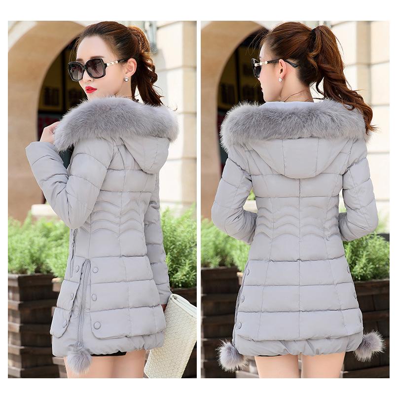Down Jacket Women's Korean Version of The Slim Mid-length Women's Padded Jacket Padded Jacket