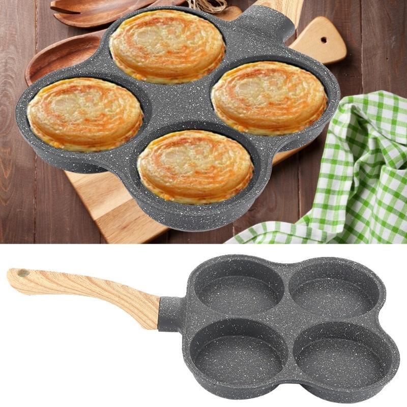 4 Hole Omelet Pan Non Stick Frying Pans Breakfast Pancake Maker For Induction Cooker Gas Stove