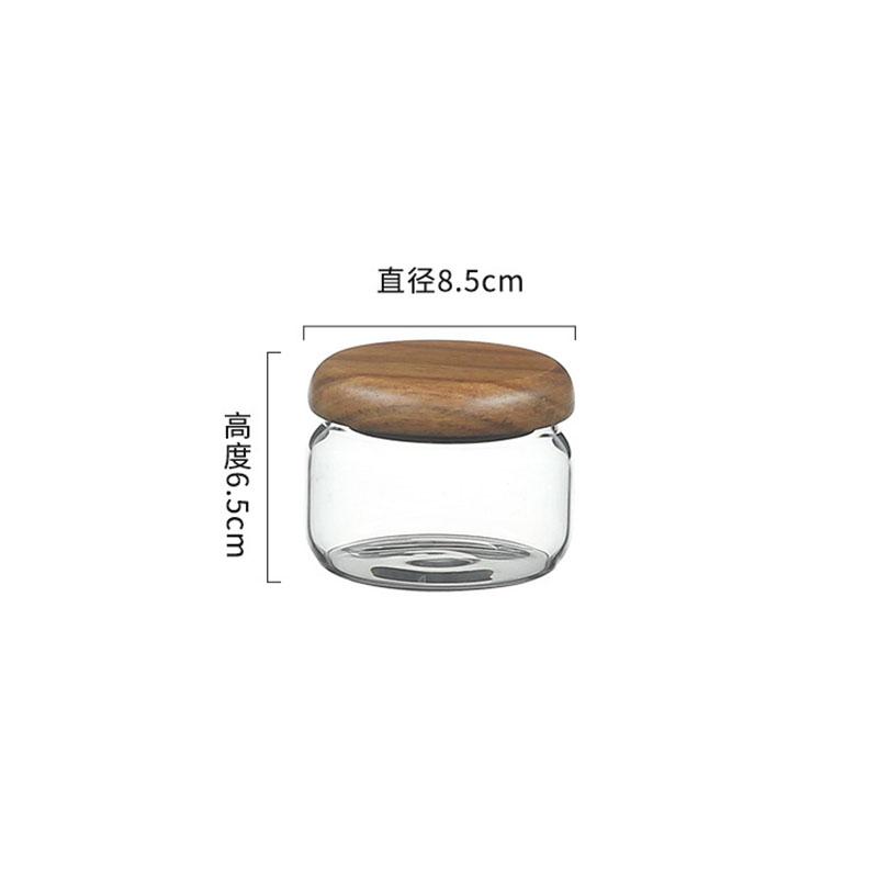 Transparent Glass Storage Jar with Lid Moisture-proof Sealed Jar Tea Can Food Storage Jars Candy Jar Household Storage Container