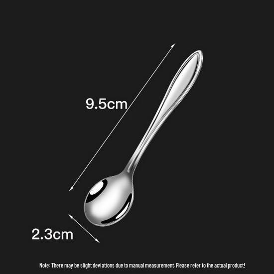 Stainless Steel Mini Round-Head Spoon for Salt, MSG, Dessert, Stirring, and Coffee