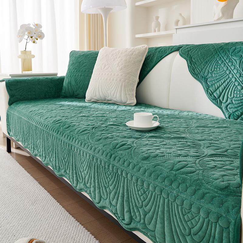 

Чехол на подушку для дивана из молочного бархата, подушка для сиденья, всесезонный современный однотонный хлопковый противоскользящий чехол для дивана 70X70