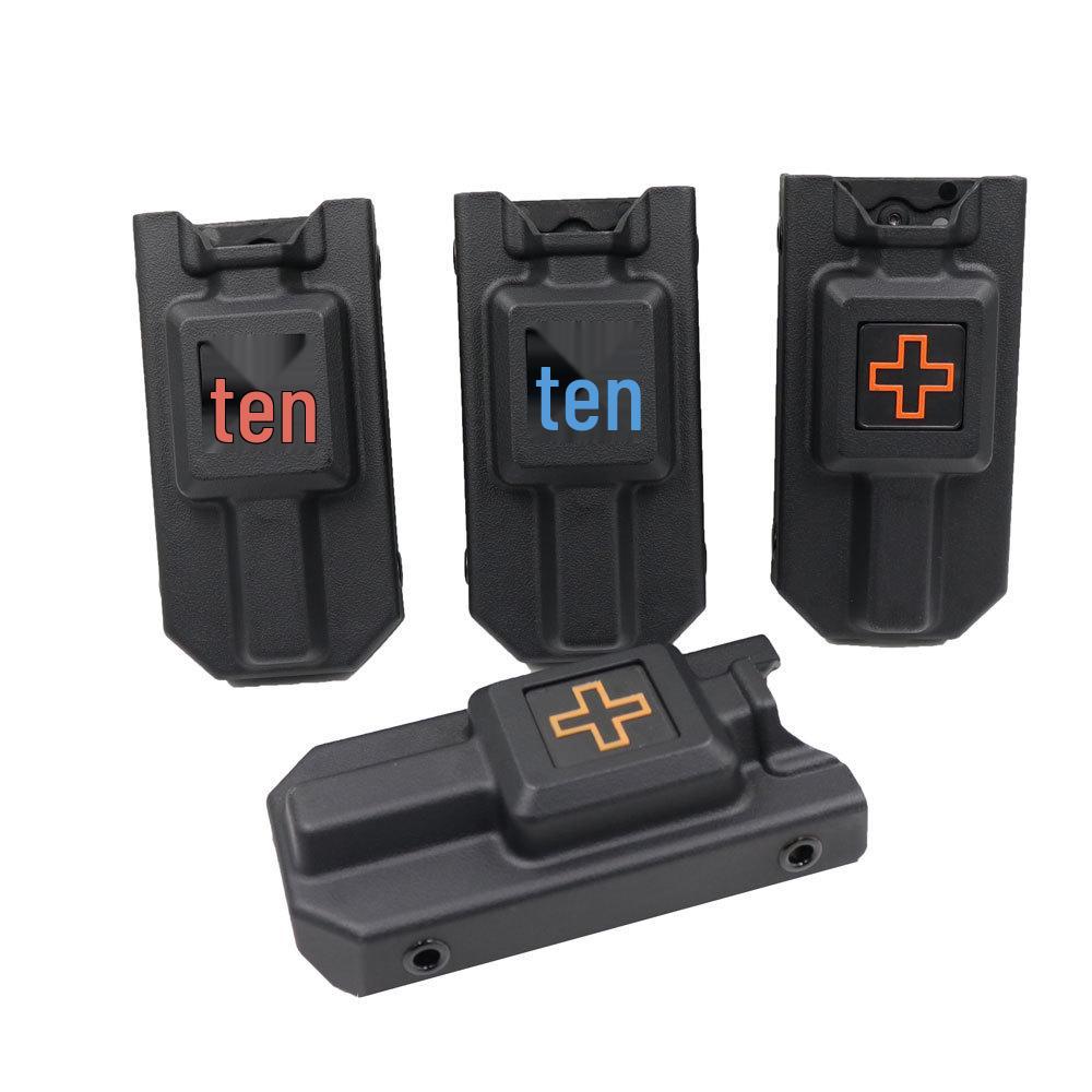 CAT Tourniquet Storage Box Set with Molle for Outdoor Tactical EMT Emergency Survival Medical Kit and Cross Patch.