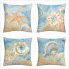 Ink Starfish Seahorse Plush Pillowcase, Sofa Cushion Cover For Home Improvement, Home Decoration Pillowcase Throw Pillow Case