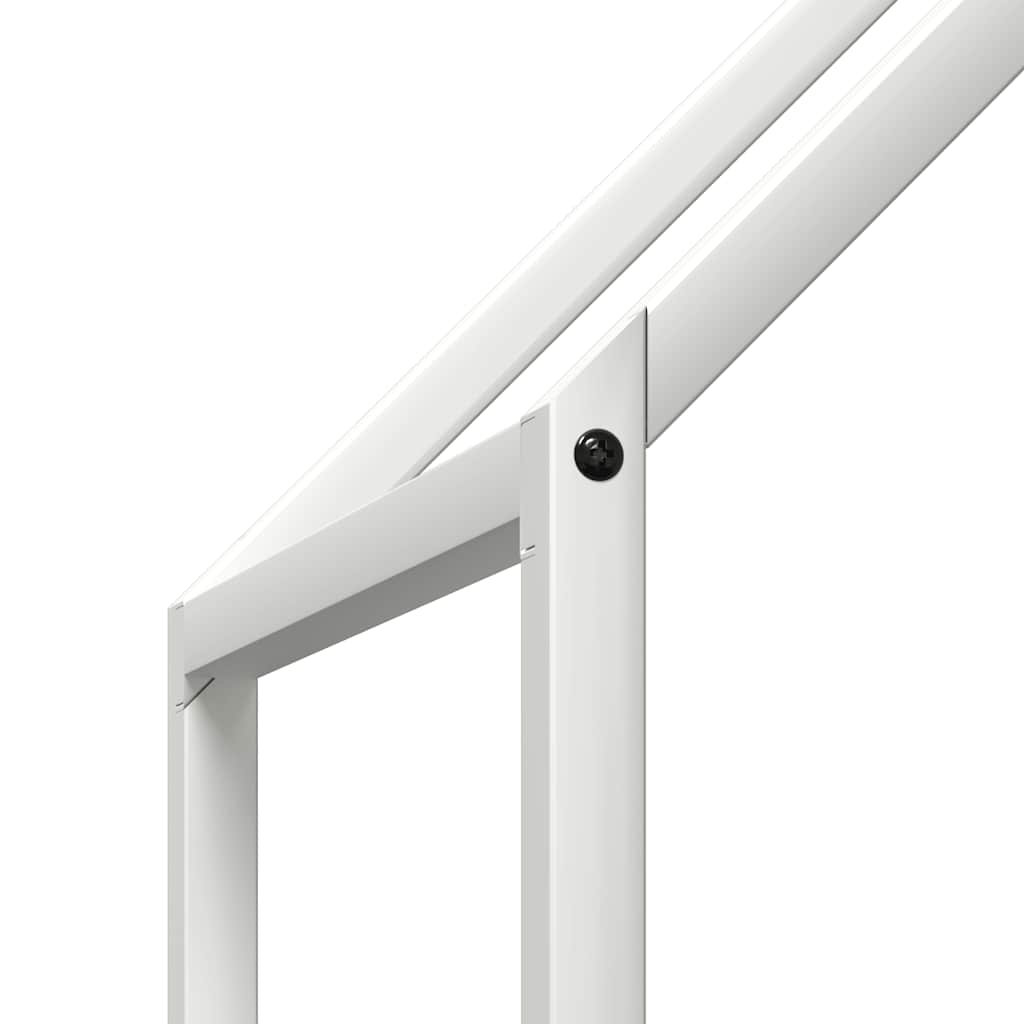 Firewood Rack White 60x25x60 cm Cold Rolled Steel