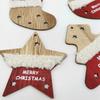 8pcs Wooden Christmas Pendants Natural Christmas Decoration Hanging  Gift