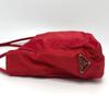 Prada B8725 Logo Tote Bag, Shoulder Bag, Triangle Plate Hand Bag Nylon Red