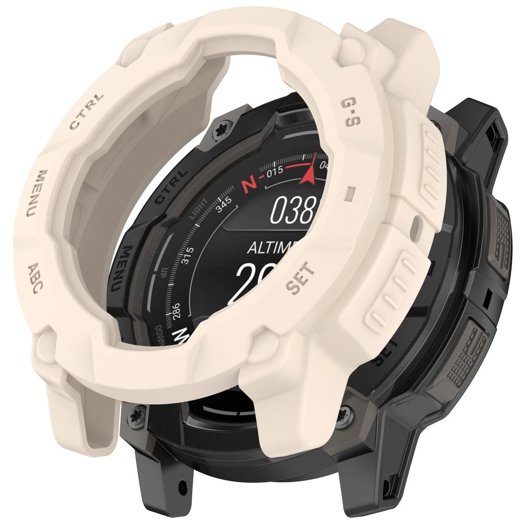 For Garmin Instinct 3 45mm/Solar 45mm Armor Watch Case Shockproof TPU Rugged Protective Cover