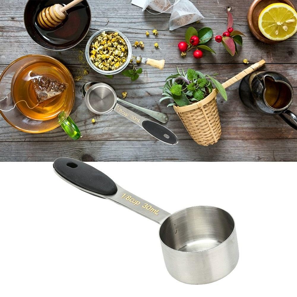 30ml Capacity Coffee Measuring Scoop Comfortable Handle Stainless Steel Tablespoon For Coffee