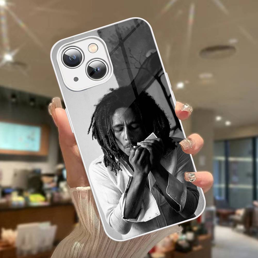 Singer Bob M-Marley Tempered Glass For Iphone 14 13 12 11 Pro Mini XS MAX 14Plus X XS XR Cover